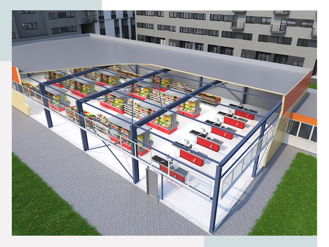 Строительство магазинов в Бузулук от 625 руб. за м²