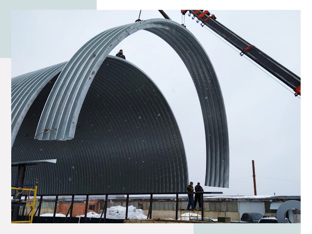 Полукруглые ангары в Бузулуке