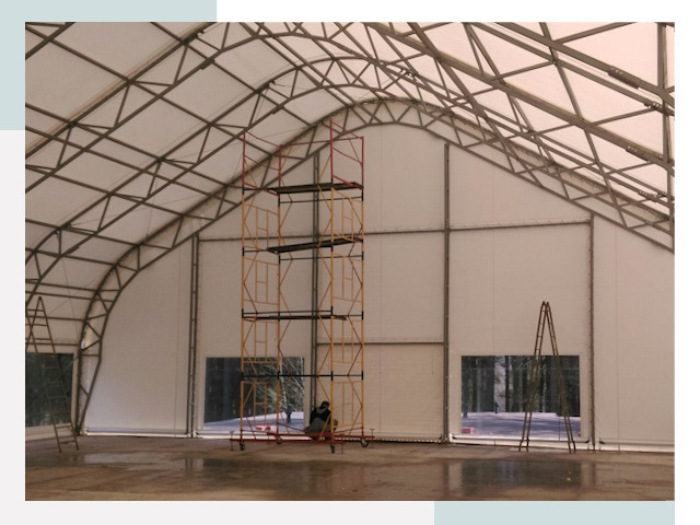 Шатровые ангары в Бузулуке